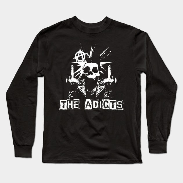 adicts skeleton punk Long Sleeve T-Shirt by calistoneug